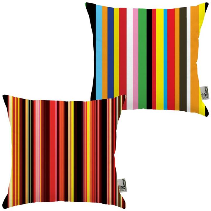 کاور کوسن جفتی مخمل رنس مدل C21-10086-87 سایز  43x43 سانتی متر